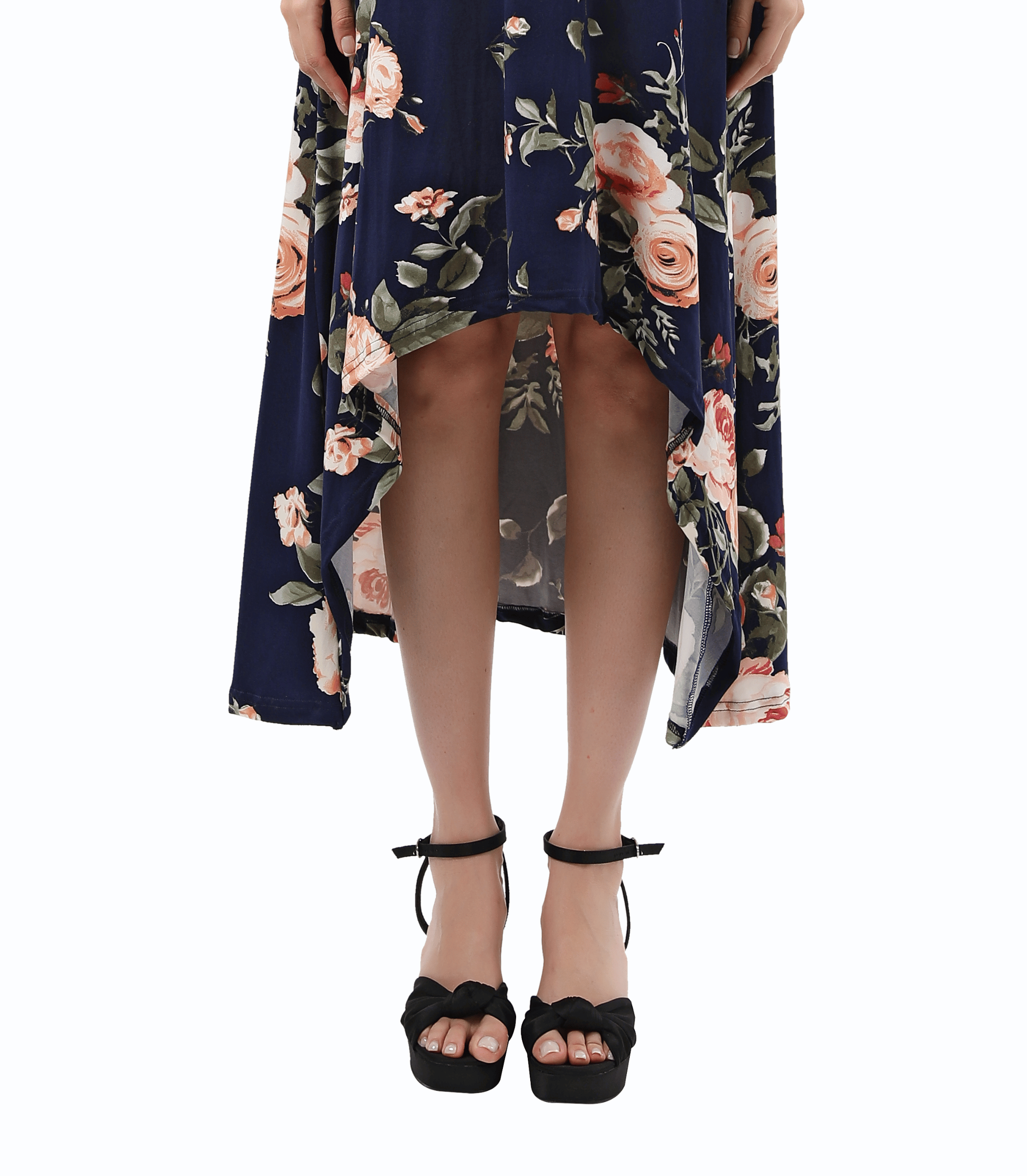 Floral Hi-Low Maternity Maxi Dress